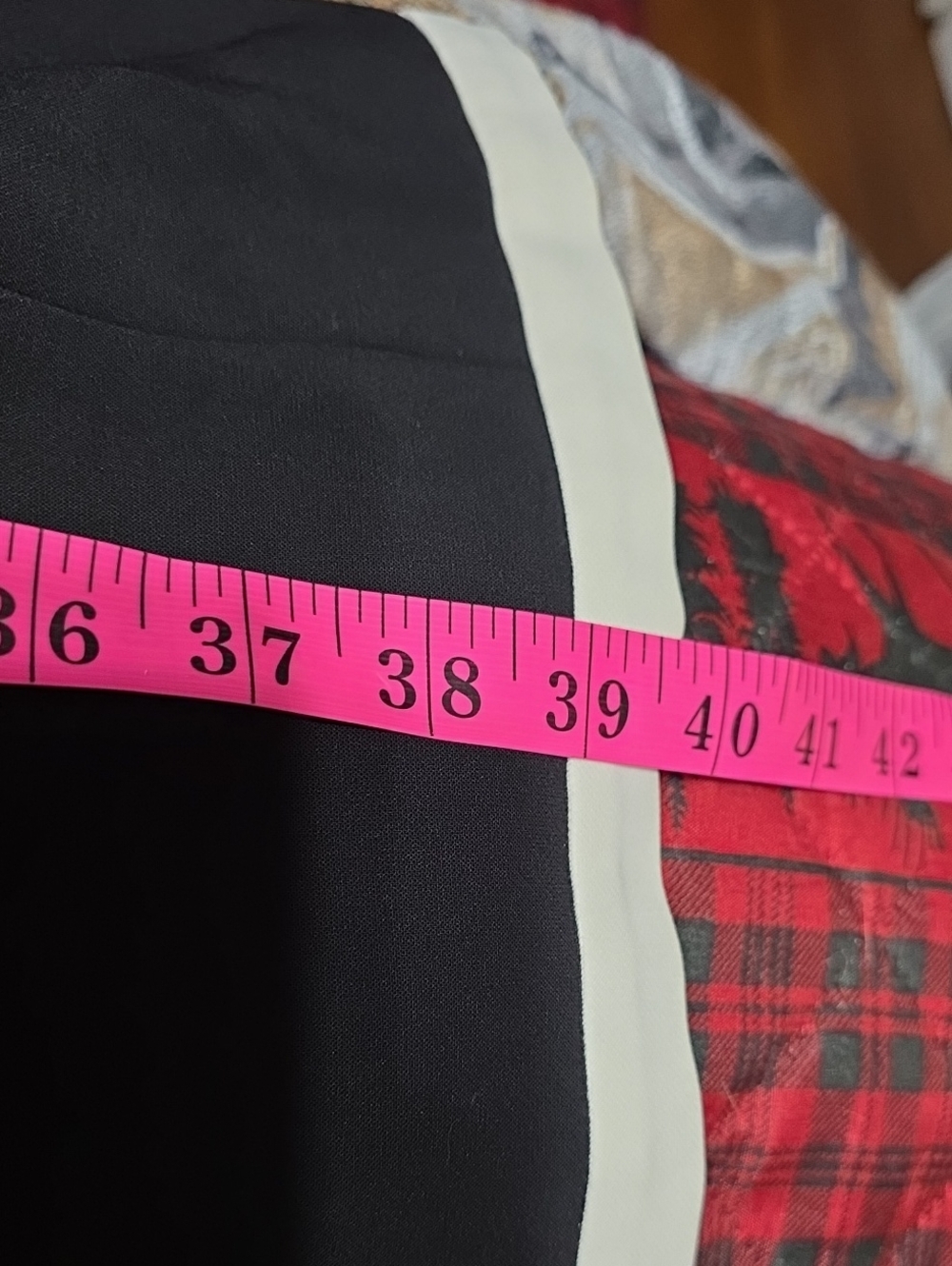 Karl Lagerfeld Women's Coat Black W/White Trim Buttons Lightweight XL? EUC *READ - Picture 13 of 13